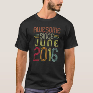T-shirt 6e anniversaire stupéfiant depuis juin 2016 6 ans