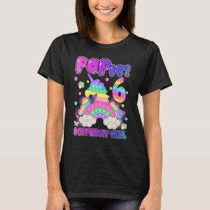 T-shirt 6e anniversaire Unicorn Fidget Pop It Birthday Gir