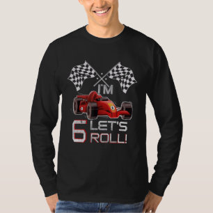 T-shirt 6e Anniversaire Voiture de course 6 ans Roulons To