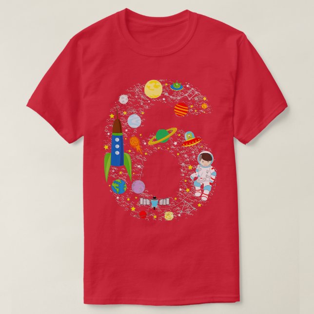 T-shirt 6e astronaute de l'espace extra-atmosphérique Numé (Design devant)