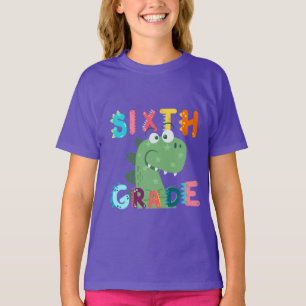 T-shirt 6e GRADE Dino Squad garçons filles professeur Reto