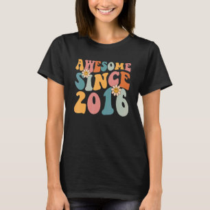 T-shirt 6ème anniversaire Awesome depuis 2016 6 ans Boy Gi