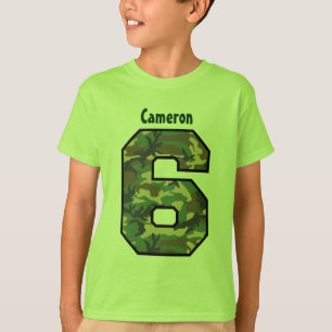 T-shirt 6ème Nom fait sur commande de quatre ans V007F6 de