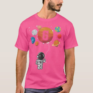 T-shirt 6th Birthday Astronaut Lover Planet 6 Years Old Gi