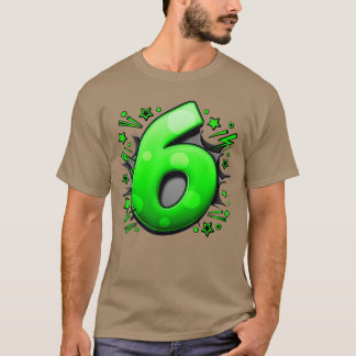 T-shirt 6th Birthday Comic Style 6 Year Old Boy 6th Birthd