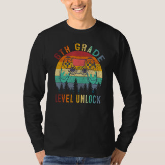 T-shirt 6th Grade Level Unlocked Video Game Back to School