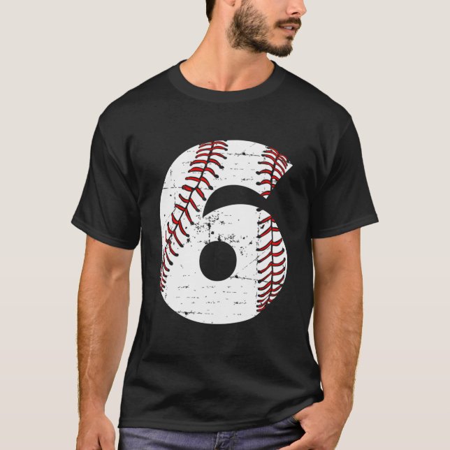 T-shirt 6Th ou 6 Baseball Six (Devant)