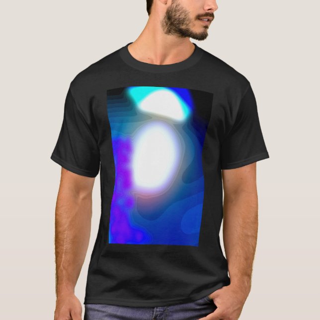 T-shirt 7003 Art Abstrait Bleu Et Violet Exposé (Devant)