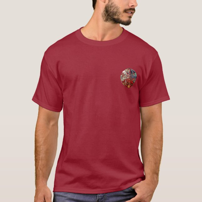T-shirt [700] Art sacré de Celtic - trois chiens (Devant)
