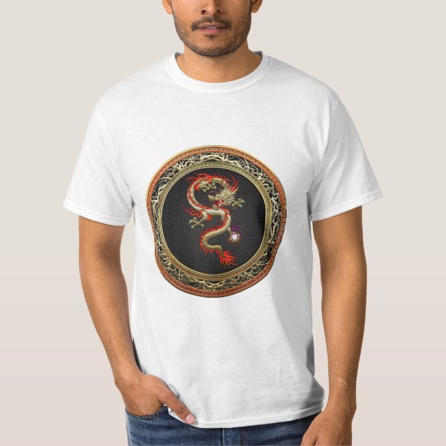 T-shirt [700] Dragon chinois d'or Fucanglong (Devant)