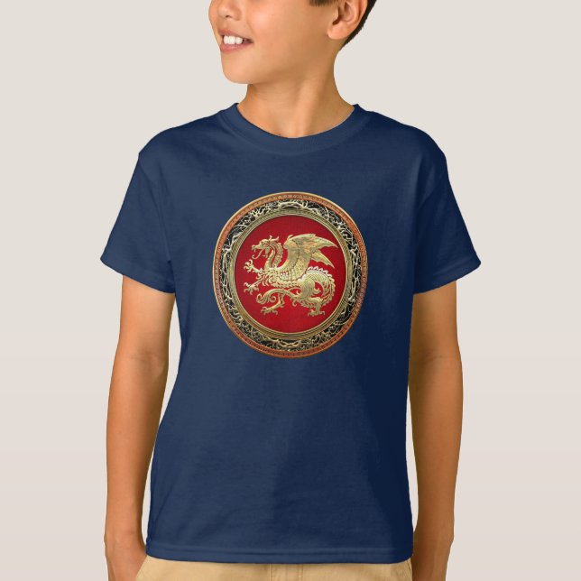 T-shirt [700] Dragon islandais, Landvæ ttir [Or] (Devant)