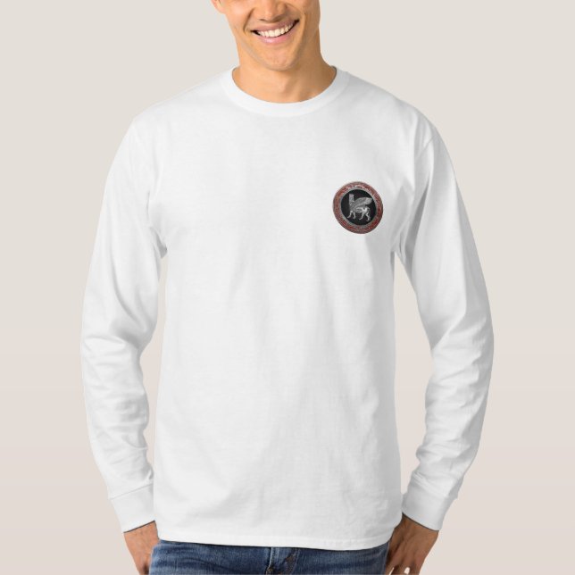 T-shirt [700] Taureau ailé assyrien - Lamassu argenté (Devant)