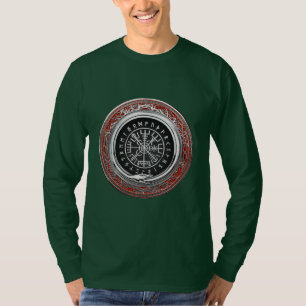 T-shirt [700] Vegvisir - Viking Silver Magic Runic Compass