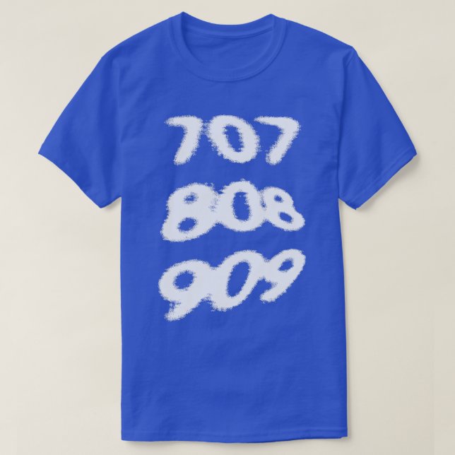 T-shirt 707 808 909 Glitch Conception esthétique (Design devant)