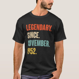 T-shirt 70 ans 70e anniversaire Légendaire depuis novembre