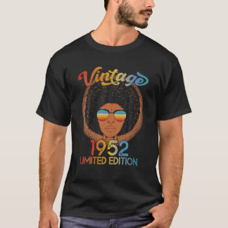 T-shirt 70 Ans 70E Anniversaire Noir Africain Américain