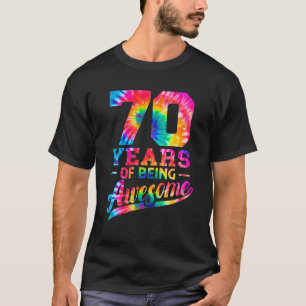 T-shirt 70 Ans 70e Anniversaire Teinture de nouage Etre gé
