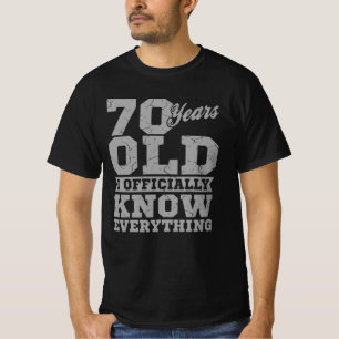 T-shirt 70 ANS ÂGÉ 70 Anniversaire Cadeau Papa sait tout