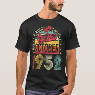 T-shirt 70 Ans Awesome Octobre 1952 70e Anniversaire M