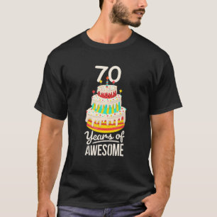 T-shirt 70 Ans De Génial Gâteau D'Anniversaire De 70E An