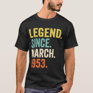 T-shirt 70 ans de légende depuis mars 1953 70e anniversair
