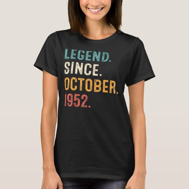 T-shirt 70 ans de légende depuis octobre 1952 70e annivers (Devant)