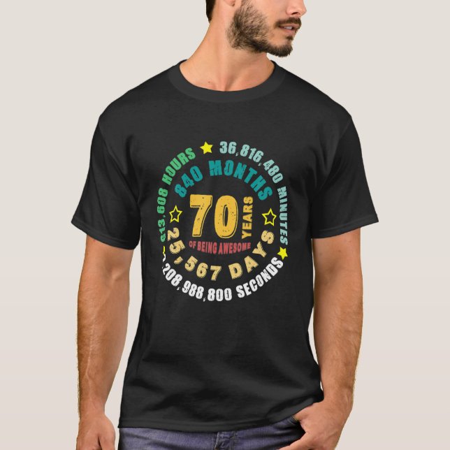 T-shirt 70 Ans D'Être Un Mariage Marié Éminent (Devant)