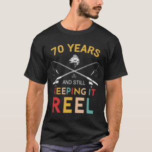 T-shirt 70 ans et toujours fidèle à la pêche  Fête d'anniv