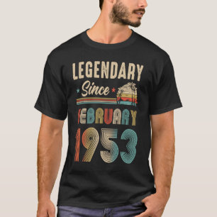 T-shirt 70 Ans Légendaire Depuis Février 1953 70E Bi