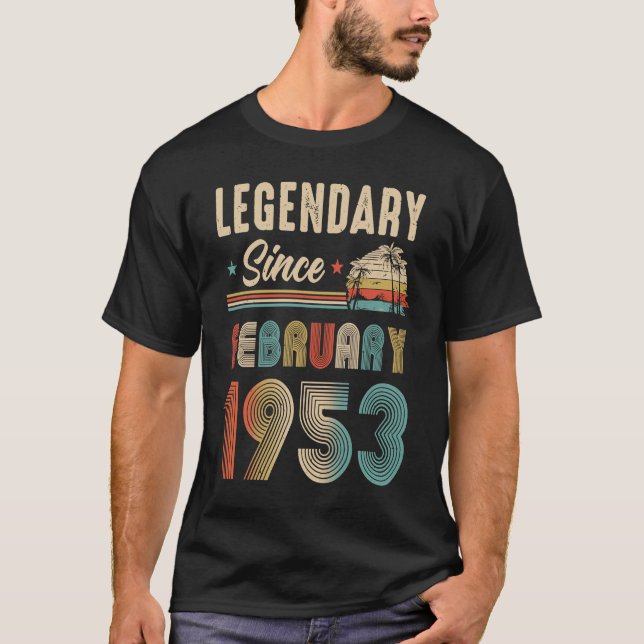 T-shirt 70 Ans Légendaire Depuis Février 1953 70E Bi (Devant)