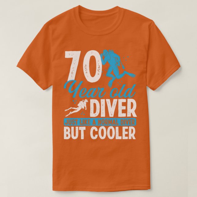 T-shirt 70 Ans Plongée Scuba Plongée Snorkel 70 Anniversai (Design devant)