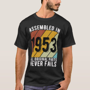 T-shirt 70 Ans Ventilateurs De Voiture Né En 1953 70th Bi
