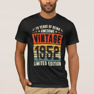 T-shirt 70 ans Vintage 1952 70e anniversaire
