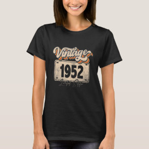 T-shirt 70 ans Vintage 1952 Hommes Femmes 70e anniversaire