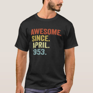 T-shirt 70 ans Vintage avril 1953 70e anniversaire 2