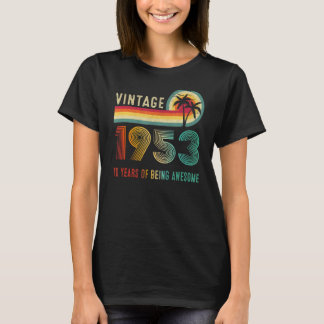 T-shirt 70 Ans Vintage Né En 1953 70e Anniversaire Re
