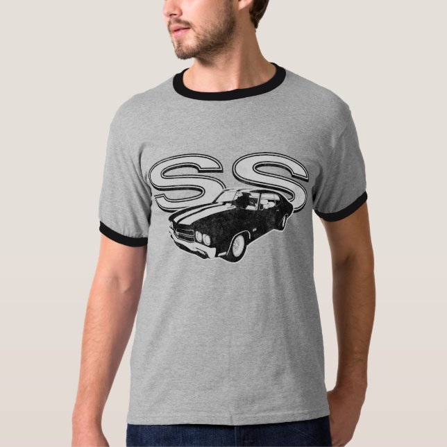 T-shirt 70 Chevelle solides solubles affligé (Devant)