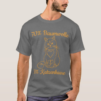 T-shirt 70 coton 30 poils de chat I Drôle de propriétaire 
