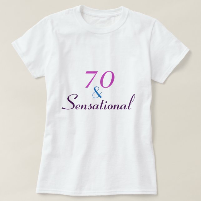 T-shirt 70 et 70e anniversaire de la sensation (Design devant)