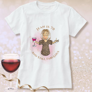 T-shirt 70 et Incroyable Femme Dessin Animé 70e Anniversai