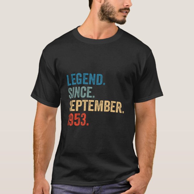 T-shirt 70 Legend Since September 1953 70Th (Devant)