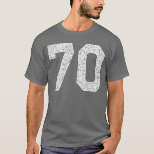 T-shirt 70 Maillot Uniforme Varsity Sports Numéro 70e Nais