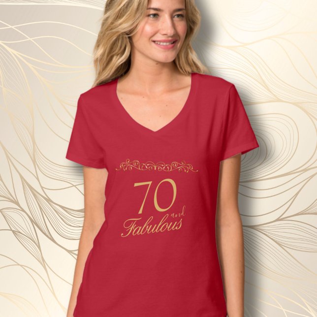 T-shirt 70 Ornement fabuleux 70e anniversaire Invité d'hon (Créateur téléchargé)