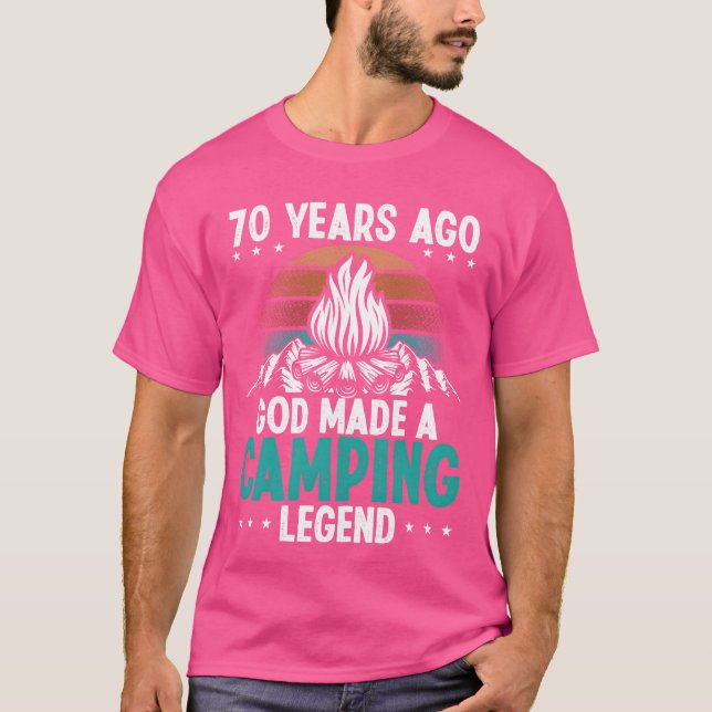 T-shirt 70 Year Old Camping Legend Scout 70Birthday Camper (Devant)