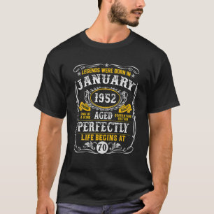 T-shirt 70E Anniversaire 70 Anniversaire Janvier 1952 Limi