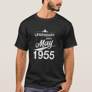 T-shirt 70e anniversaire 70 ans Né en mai 1955 Vintage