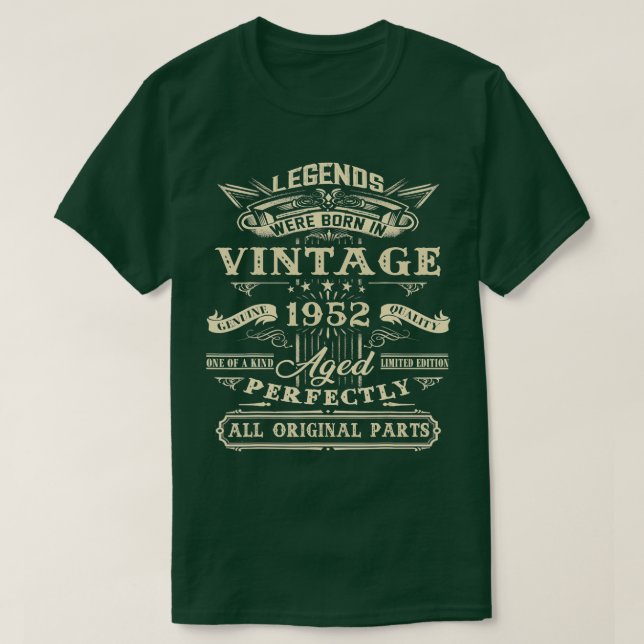 T-shirt 70e Anniversaire Cadeau Pour Légendes Né 1952 70 A (Design devant)