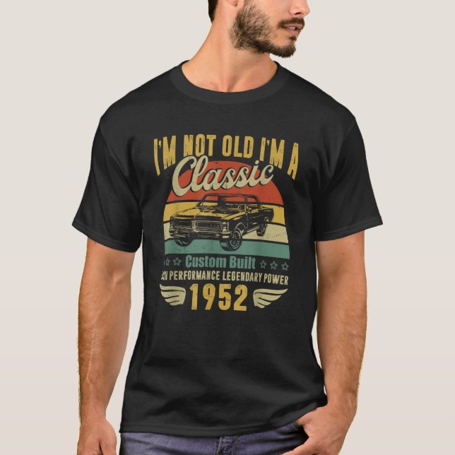 T-shirt 70e anniversaire Cadeaux pour hommes papa Retro Vi (Devant)