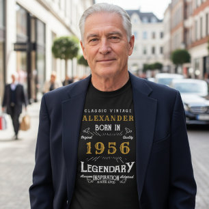 T-shirt 70e Anniversaire Classique Vintage 1956 Légendaire