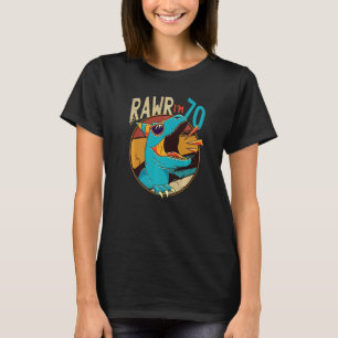T-shirt 70e anniversaire Dinosaur 70 ans Dinosaure